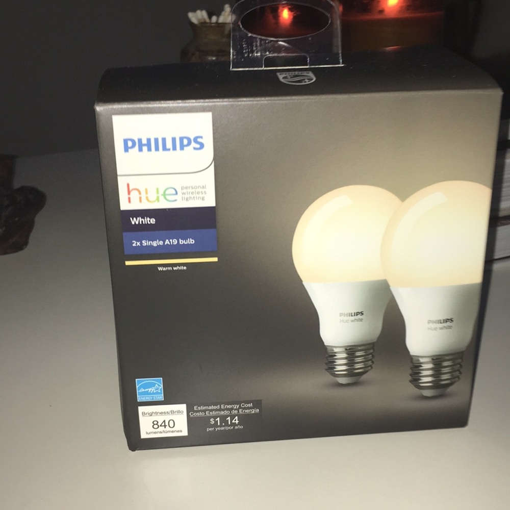 Philips Hue Smart Bulbs 2 A19 Works with Alexa